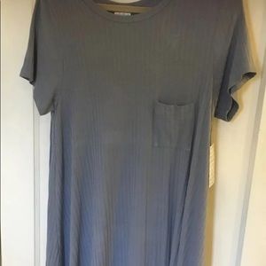 Lularoe carly ribbed blue large NWT
